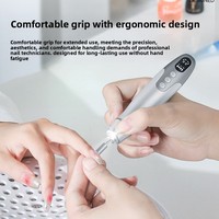 Lime à ongles électrique portable en plastique avec fonction de décapage et de polissage pour salon de manucure