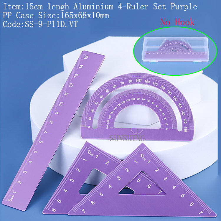 Paper Ruler For Class Set SUNSHING School Stationery Ruler Set Geometry Set Aluminum Alloy ...