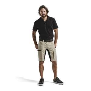 BLAKLADER - 144918452799C50 Service shorts <b>stretch</b> Stone/<b>Black</b> - EAN 7330509535684 <b>WORK</b> <b>TROUSERS</b> <b>WORK</b> SHORTS - Product Image 3
