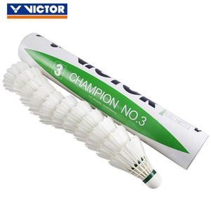 VICTOR CHAMPION NO.3 - Volantes <span class=keywords><strong>de</strong></span> Bádminton <span class=keywords><strong>de</strong></span> Plumas <span class=keywords><strong>de</strong></span> Pato Premium, Grado A, Vuelo Estable, Duraderos, para Entrenamiento y Competición - Product Image 5