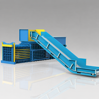 Presse à balles hydraulique horizontale à haute compression et à économie d'énergie, 5-8 tonnes par heure, grand rendement, pour le recyclage de divers matériaux recyclables et de papier usagé