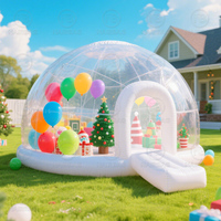 Tente gonflable de dôme d'air de bulle de maison de rebond transparente imperméable lumières de LED