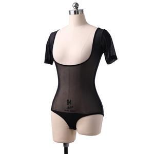 Offre Spéciale haute qualité femmes filles pratique Costume eau gaze poitrine soutien à manches courtes danse du ventre <span class=keywords><strong>justaucorps</strong></span> - Product Image 1