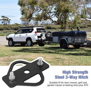 Adaptador de enganche de <span class=keywords><strong>remolque</strong></span> de 3 vías de acero aleado con 3 orificios de montaje para ATV, cortacésped, carrito de <span class=keywords><strong>golf</strong></span>, carrito de jardín, tractor de jardín, <span class=keywords><strong>bola</strong></span> de <span class=keywords><strong>remolque</strong></span> plana - Product Image 6