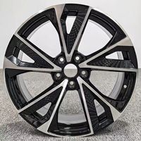 Jantes de voiture 17 et 20 pouces à cinq branches, motif Dragon Grid, finition noir brillant avec lèvre usinée, pour personnalisation et amélioration de berlines