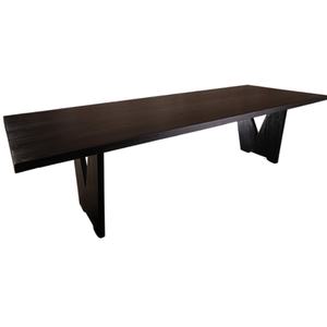 ชุดโต๊ะอาหารหรูหราทันสมัยสีดำ วี แบล็ค  โต๊ะไม้สำหรับห้องรับประทานอาหาร - Product Image 2