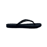 Tongs de plage décontractées pour femmes Design de tissage de fleurs de marguerite avec semelle intérieure épaisse en PVC Sandale antidérapante légère avec semelle plate