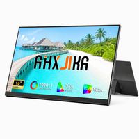 Moniteur portable AHXJKA 16 pouces IPS double écran 1920x1200 60Hz avec haut-parleurs intégrés, un seul câble pour jeux, Windows, Mac, console