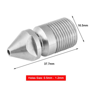 Buse de nettoyeur haute pression Stm, filetage G1/4, en acier inoxydable, pour débouchage, détartrage et décapage des tuyaux - Product Image 3