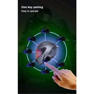 Intercom Bluetooth V10 pour casque de <span class=keywords><strong>moto</strong></span>, commande vocale, connexion multi-pilotes, étanche, communication mains libres haute fidélité - Product Image 6