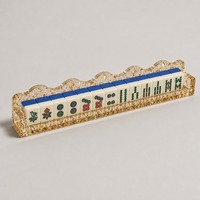 20 Zoll Goldfolie Acryl Luxus Wasserdichtes Mahjong-Steinregal Klares Glänzendes Spielzubehör für 4 Spieler