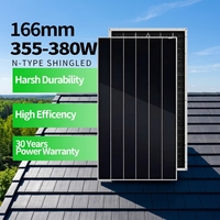 Panneau Solaire Complet Noir 355-380W à Tuiles, 166 Cellules, Module Solaire de Toit - Vente Chaude EN STOCK