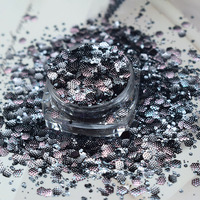 Poudre de paillettes PET en vrac gaufrée et mélangée pour gobelets, résine époxy, nail art, loisirs créatifs, slime et cosmétiques