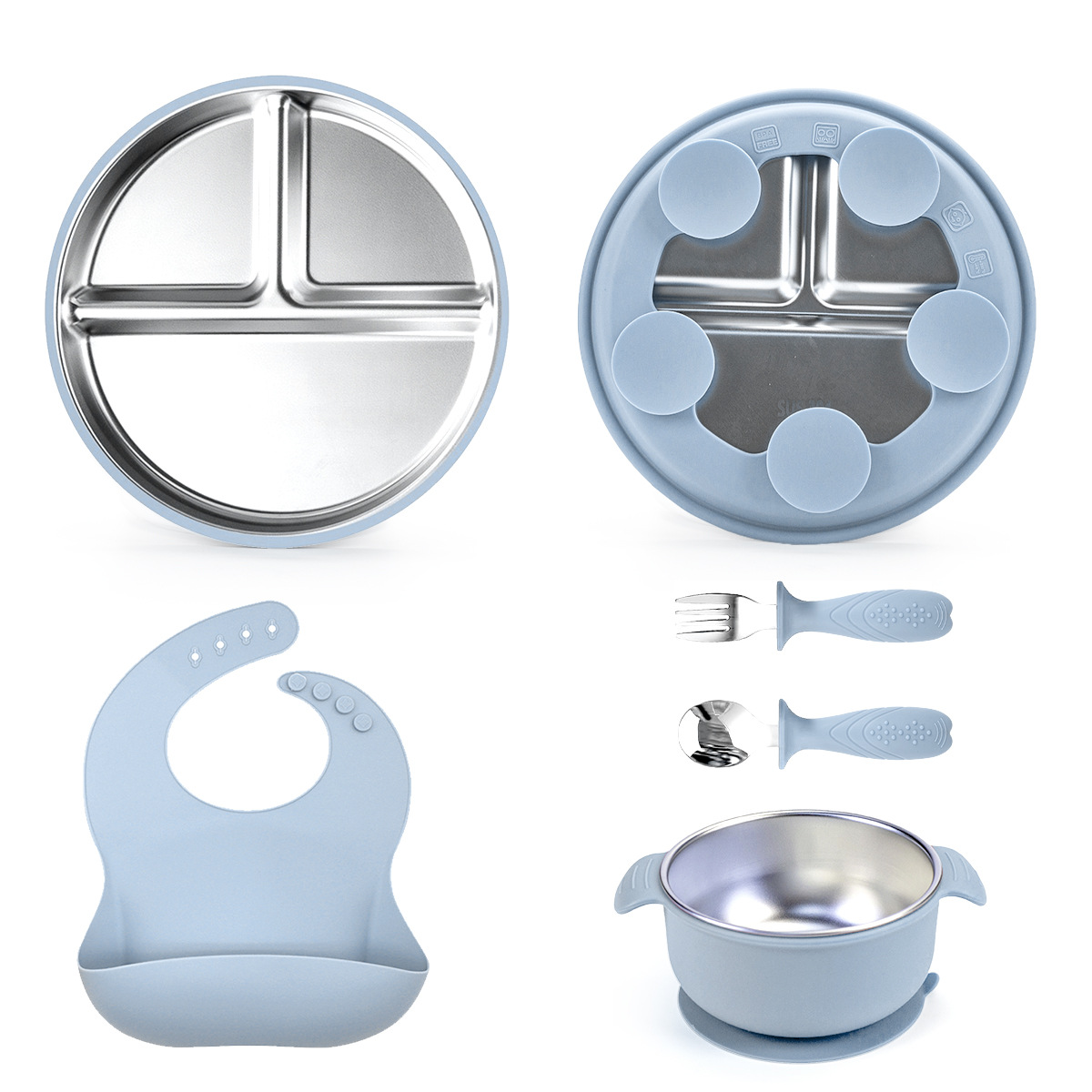 5PCs niños placa conjunto azul