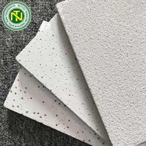 Plaques en fibres minérales, panneau de <span class=keywords><strong>plafond</strong></span> <span class=keywords><strong>acoustique</strong></span> en fibres minérales 2x2 pieds, dalle de <span class=keywords><strong>plafond</strong></span> avec grille - Product Image 4