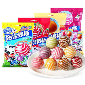 Sucettes aux saveurs fruitées très vendues, bonbons Big Bomb, saveur de lait à la fraise, collations exotiques pour enfants - Product Image 1