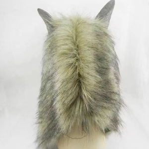 Masque de <span class=keywords><strong>loup</strong></span> d'Halloween avec gants à griffes, ensemble masque de <span class=keywords><strong>loup</strong></span>-<span class=keywords><strong>garou</strong></span> effrayant en latex pour accessoires de fête costumée, masque tête de <span class=keywords><strong>loup</strong></span> et gants - Product Image 2