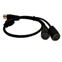 Werks großhandel 50cm MIDI DIN 5-PIN-Stecker an 2 Buchse Y Splitter Adapter kabel Verlängerung Audio kabel für MIDI-Tastatur