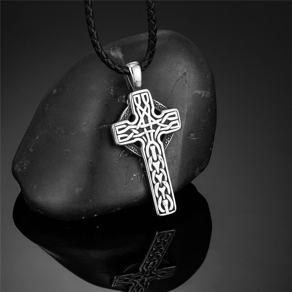 Cadena colgante de cuero genuino