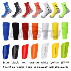 Set di Calze Antiscivolo LINGTU per Allenamento Calcistico, Protezioni per Tibie, Calze con Grip per Calcio - Product Image 2