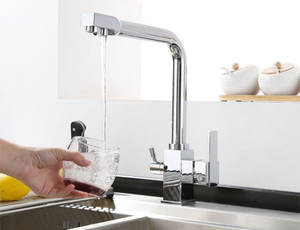 <span class=keywords><strong>Grifo</strong></span> de Cocina de Tres <span class=keywords><strong>Vías</strong></span> con Flujo Triple, Agua Fría y Caliente, Ósmosis Inversa, <span class=keywords><strong>Grifo</strong></span> de Cocina de Tres <span class=keywords><strong>Vías</strong></span> - Product Image 2