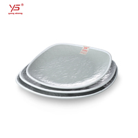 Assiette carrée en mélamine mate A5 incassable, directement de l'usine, pour buffet