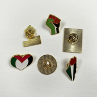 Broches et badges drapeaux nationaux en alliage de zinc plaqué or, imprimés UV, accessoires vestimentaires avec boutons, vente en gros