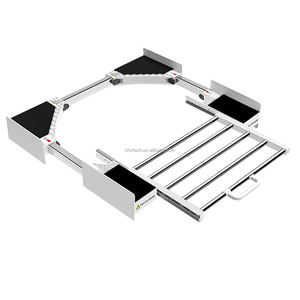 Kit de superposition réglable en hauteur pour lave-linge et sèche-linge, kit de superposition universel pour lave-linge et sèche-linge avec étagère à vêtements extractible - Product Image 1