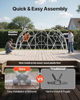 Dôme transparent facile à installer, tente bulle résistante aux intempéries, idéale pour le camping, la terrasse et la décoration de mariage