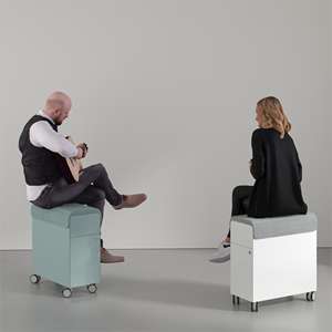 ארון תיוק מתכת רב תפקודי עם מסילות החלקה חלקות עם כרית מושב למשרד - Product Image 5