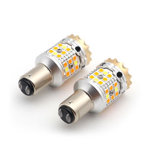 Lampadina LED BA15S 2016 Canbus 1157 BAY15D per Indicatori di Direzione Auto, Luce Freno e Retromarcia 21W Ambra, Luce Diurna DRL per <span class=keywords><strong>Polo</strong></span>/Jetta - Product Image 1