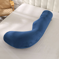 Meilleur coussin de grossesse en forme de J, coussin de soutien maternité avec housse en coton lavable, soutien corporel écologique non toxique, soulage les douleurs dorsales