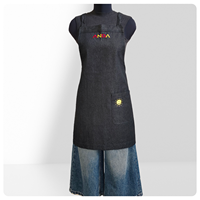 Tablier en jean réutilisable sans manches, anti-salissures et résistant à la saleté, avec logo personnalisé, élégant pour la cuisine domestique