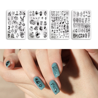 Plaque d'acier de transfert d'art d'ongle personnalisée, vente en gros, plaque d'estampage de beauté d'ongle DIY