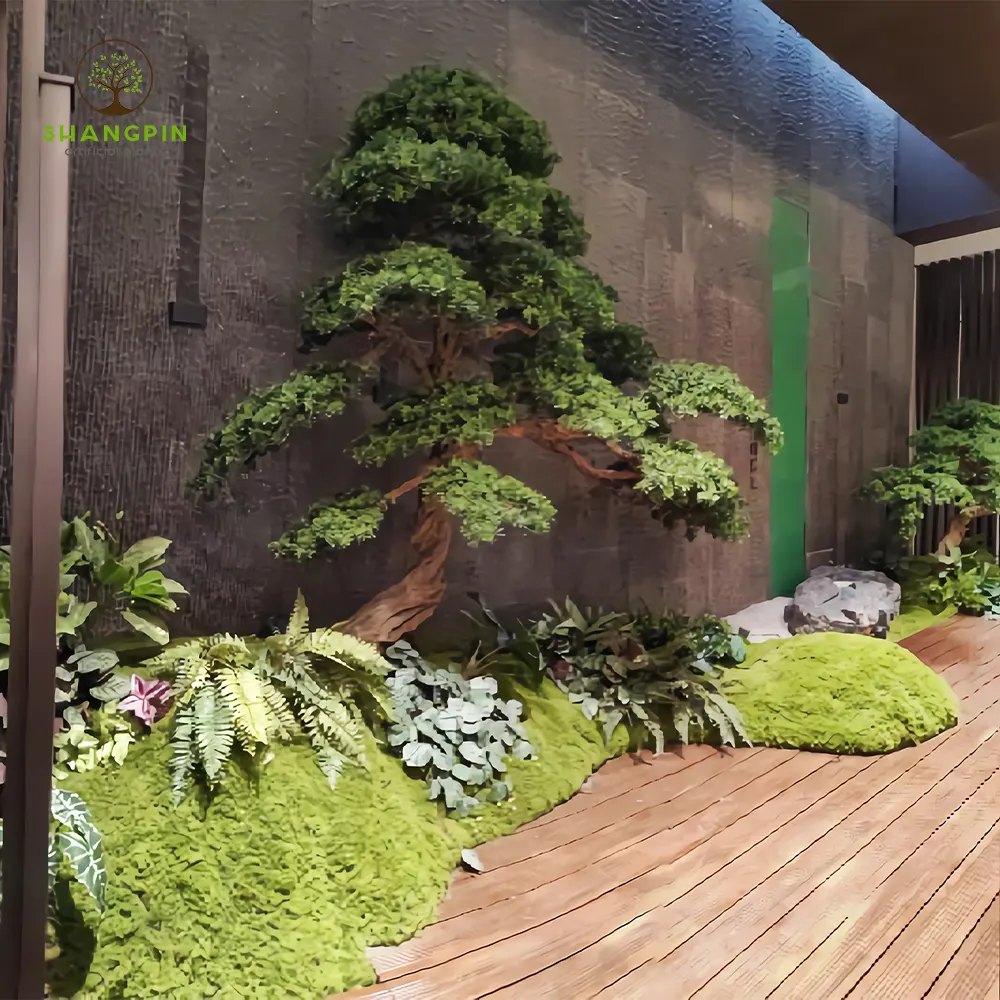 Árbol artificial de diseño hecho a mano de hotel de 5 estrellas personalizado para restaurante cafetería centro comercial decoración interior del hogar