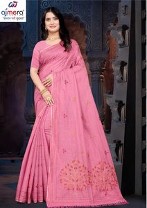 Sari en coton imprimé Ajmera Fashion, élégant, doux, traditionnel, stylé, ethnique, pour les occasions spéciales, pour femmes - Product Image 2