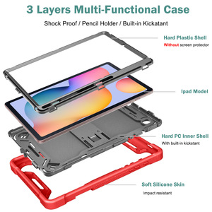 Custodia protettiva per <span class=keywords><strong>Tablet</strong></span> a tre strati in Silicone resistente 2024 cavalletto antiurto per <span class=keywords><strong>Samsung</strong></span> Tab <span class=keywords><strong>S6</strong></span> <span class=keywords><strong>Lite</strong></span>(2020/2022/2024) - Product Image 6