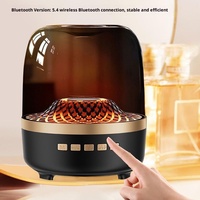 Altavoz Bluetooth, Inalámbrico para el Hogar, con Iluminación RGB de Vidrio, Portátil de Escritorio, Altavoz Subwoofer Pequeño