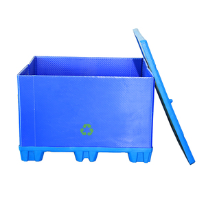 Ağır özelleştirilmiş oluklu karton katlanır lojistik katlanabilir plastik palet kol paketi konteynerler kutuları - Product Image 3