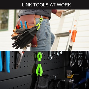 작업 핸드 후크 행거와 혼합 색상 안전 가드 장갑 홀더 편리한 도구 보관을위한 플라스틱 장갑 클립 - Product Image 4