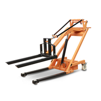 Chariot élévateur électrique portable XINGZHI 500 kg, batterie lithium-ion 24 V/20 Ah, moteur DC 800 W, pneus pleins, manutention de fûts d'huile, levage 85 cm