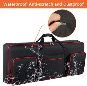 Free Sample 61 Keys Piano Keyboard Gig <b>Bag</b> with Adjustable Straps and 5-Pocket for Keyboard <b>Accessories</b>,61 Key Keyboard Case - Product Image 6