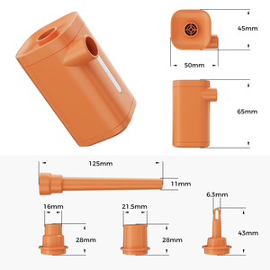 Mini pompe à air <span class=keywords><strong>rechargeable</strong></span> pour gonflables avec 4 buses et lumière de camping, dé<span class=keywords><strong>gonfleur</strong></span> de batterie pour flotteurs de piscine, ballons - Product Image 5