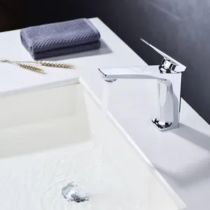 モーデンバスルーム洗面器タップシングルハンドル洗浄ミキサー蛇口コールドおよびホットバスルーム洗面器蛇口