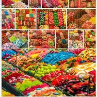 Bonbons mous halal en gros, saveurs de fruits, bonbons gélifiés assortis, bonbons mous de fabricants de confiserie