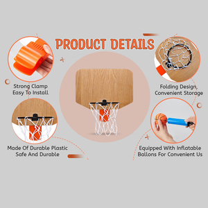 <span class=keywords><strong>Canestro</strong></span> da <span class=keywords><strong>Basket</strong></span> Mini per Bambini JUNYE di Alta Qualità, Tabellone 28x21cm, <span class=keywords><strong>Diametro</strong></span> 130mm, Materiale Legno+PP, Logo Personalizzabile - Product Image 3