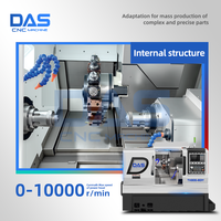 Tour CNC à double broche DAS de 8 pouces pour usinage de tiges à haute efficacité avec système de refoulement automatique des copeaux
