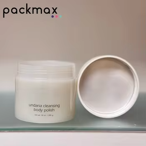 Tarro cosmético de plástico redondo esmerilado ecológico personalizado de 10oz 300ml para embalaje de cuidado del cabello con condición PE - Product Image 2