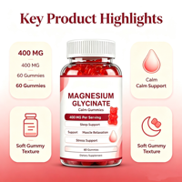 Vente d'usine : Gommes de glycinate de magnésium anhydre complexe, supplément de glycine pour la santé, améliore la mémoire et le sommeil chez les adultes