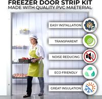Ensemble de rideaux en PVC transparent, rideaux en plastique robustes pour chambre froide, entrepôt, unités de stockage et garage